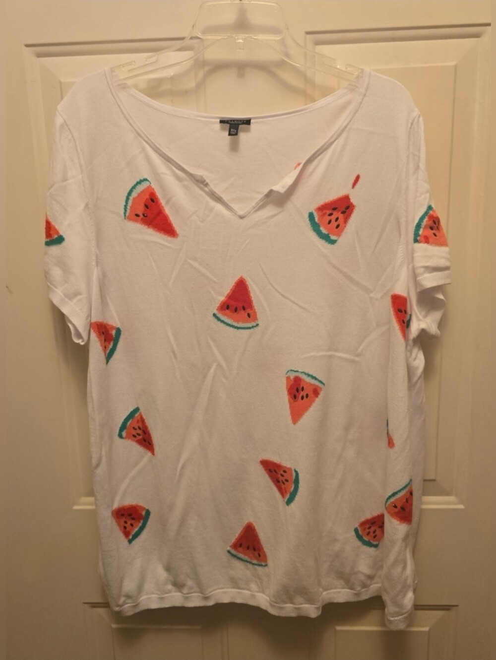 Talbots Lightweight Watermelon Short-sleeve Sweater Size 3XP